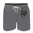 thumbnail image 3 of Mens Casual Pantalones Cortos en Forma de Corazón Impreso Cordón Bolsillo Playa, Poliéster Spandex para Primavera Verano Al Aire Libre Y Diario, 3 of 8