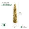 thumbnail image 4 of Home Heritage 7' 150 LED Pre-Lit Artificial Christmas Tinsel Tree, Gold, 4 of 12