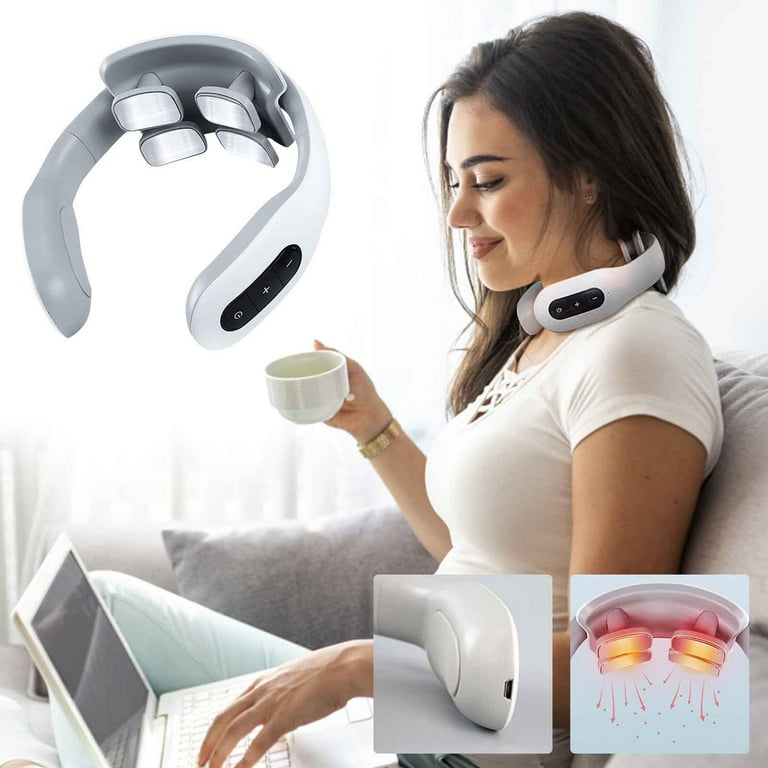 Neck Massager with Heat, Neck Lymphatic Massager for Pain
