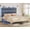 Gray(Fabric), variant on LUCKLIFE Full Metal Bed Frame with Pu Upholstered Headboard, No Box Spring Needed Noise Free, Black
