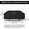thumbnail image 3 of JIESUO 36 inch Griddle Cover for Blackstone, 36 inch Flat Top Griddle Station Cover, Heavy Duty Waterproof Blackstone Griddle Cover 36 Inch, 3 of 6
