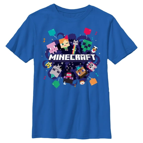 Boys Minecraft Alex Steve Portal Party T Shirt