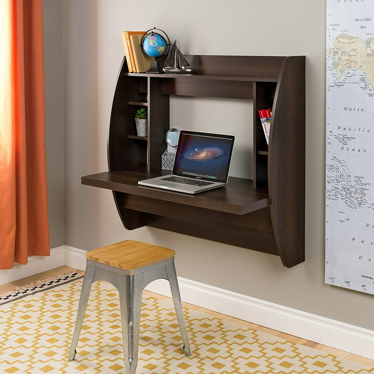 Black Floating Desk with Storage Walmart
