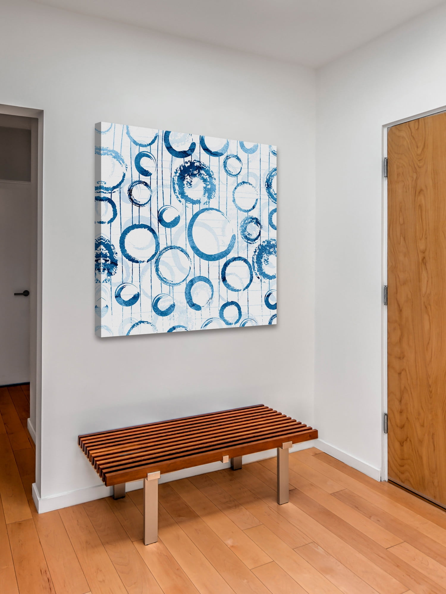 "Raining Circles" Painting Print on Wrapped Canvas