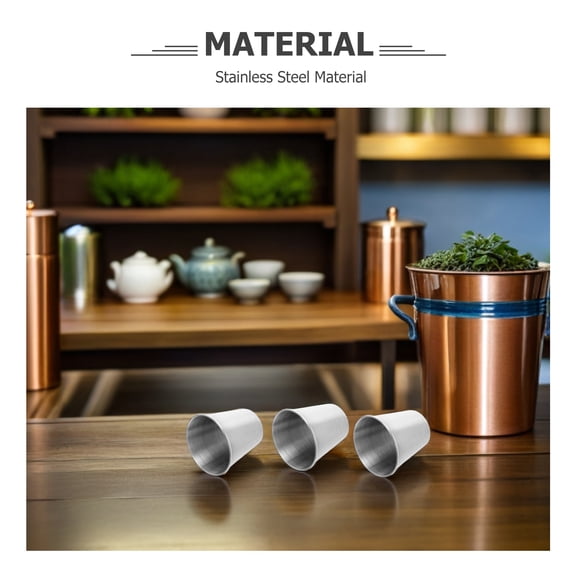 DEEPCRAFF 12Pcs Small Metal Shot Cups Multipurpose Stainless Steel Barware for Kitchen
