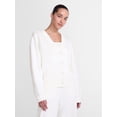 thumbnail image 3 of Athletic Works Women's and Women's French Terry Cardigan with Long Sleeves, Sizes XS-4X, 3 of 7