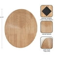 thumbnail image 3 of Kate and Laurel Furrow Modern Arches Round Wood Art Plaque, 24 Inch Diameter, Natural Wood, Contemporary Carved Wooden Wall Art with Rounded Dimensional Rainbow Design, 3 of 8