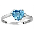 thumbnail image 2 of Original Star K� Heart Shape 6mm Genuine Blue Topaz bypass Ring, 2 of 9