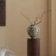 thumbnail image 3 of Base de adorno de piso vintage desgastada, muelle redondo de madera for sala de estar o salón de té, 3 of 6