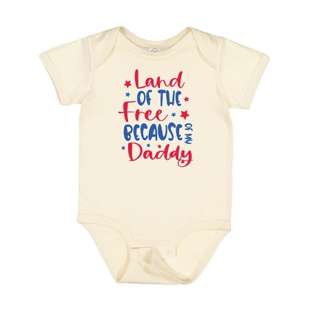 

Inktastic Memorial Day Land of the Free Because of My Daddy Gift Baby Boy or Baby Girl Bodysuit