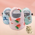 thumbnail image 3 of Pet Bag Side Zipper Shoulder Belt Vent Hole Window Small Pet Rabbit Cage Hamster Carrier for Outdoor, 3 of 10
