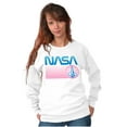 thumbnail image 4 of Vaporwave NASA Worm Logo Shuttle Sweatshirt for Men or Women Brisco Brands X, 4 of 6