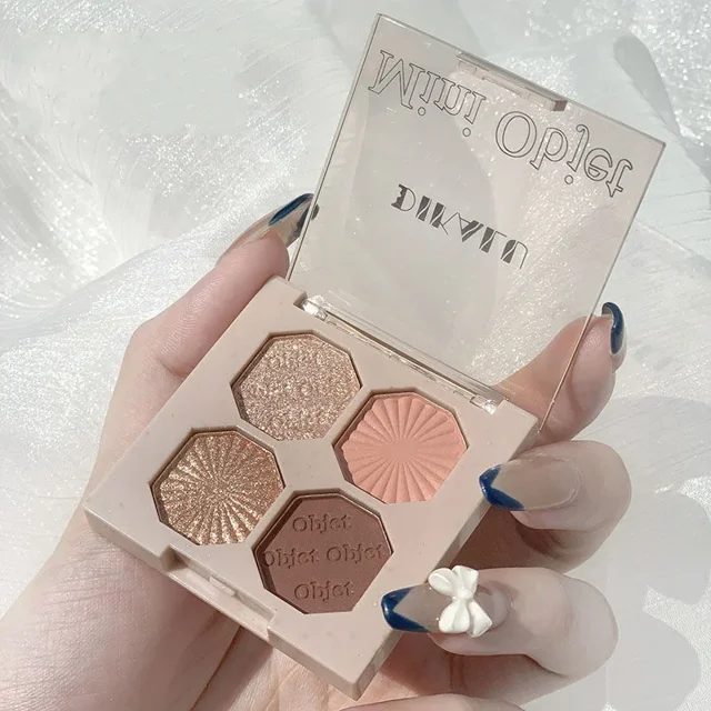 Paleta de sombras de ojos perladas, sombras de ojos con purpurina, colores tierra, paleta de sombras de ojos brillantes, pigmentos de maquillaje, cosmética natural, envío gratuito