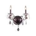 thumbnail image 1 of Elegant Lighting St. Francis Transitional 2 Light Royal Crystal Wall Sconce Dark Bronze, 1 of 1