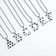 thumbnail image 3 of Leander Men's A-Z Letter Soccer Necklace - Pendant with 23.62-inch Stainless Steel Silver Chain - Personalized Gift, 3 of 6