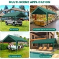 thumbnail image 4 of Frmobepts 10x20FT Heavy Duty Carport, Portable Car Canopy Garage Boat Shelter Party Tent, UV Resistant Waterproof Carport Canopy with Four Wind-Resistant Ropes, Green, 4 of 7