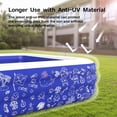 thumbnail image 3 of Inflatable Pool, 100" x 72" x 22" Full-Sized Blow Up Swimming Pool for Outdoor, Backyard, Summer Party - OMSP01, 3 of 7