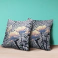 thumbnail image 4 of 26" x 26" Gray Butterfly Blown Seam Floral Indoor Outdoor Throw Pillow, 4 of 5