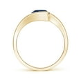 thumbnail image 2 of ANGARA Natural Semi Bezel-Set Solitaire 1.2 ct Blue Sapphire Bypass Ring in 14K Yellow Gold for Women (Size-6.5mm) | September Birthstone, Anniversary, Jewelry Gift for Women | Natural Sapphire Ring, 2 of 10