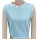 thumbnail image 1 of Blusa sin mangas con cuello redondo y cuello redondo, color liso, dobladillo elástico, blusa sin mangas para mujer, 1 of 3