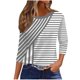 thumbnail image 2 of Neewe Women's Casual 3/4 Sleeve T-Shirts Round Neck Tunic Print Tops Basic Tees Blouses Business Work Tee Top, 2 of 7