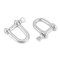 thumbnail image 1 of 304 Stainless Steel Screw Pin D Style Chain Dee Shackle 4mm for Rigging M4 Pack Of 2, 1 of 8