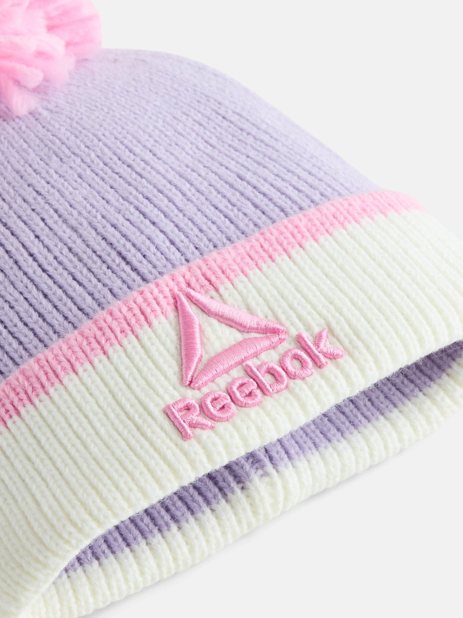 Reebok Toddler Girls' Beanie Hat and Sport Mittens Set, 3-Piece, One Size