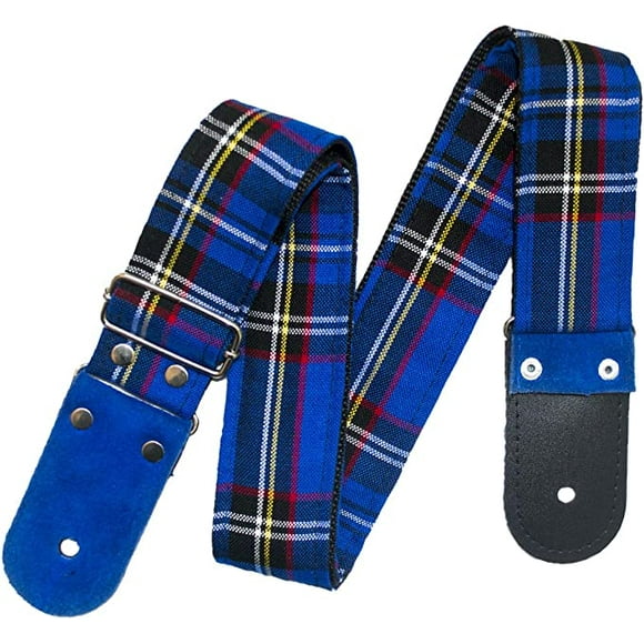 Correa para guitarra, Strap guitarra acústica, bajo eléctrico, guitarra eléctrica Kidam Escoces azul rey