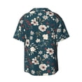thumbnail image 2 of Wukai Vintage Floral Men's Casual Short-Sleeve Button Down Shirt - Lightweight Summer Dress Shirt for Daily Wear-, 2 of 7