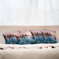 thumbnail image 3 of Ambesonne Nautical Throw Pillow Cover 4 Pack, Tranquil Serene View, 20", Pink Blue, 3 of 6