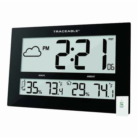 Manufacturer Varies 16-1/2 Digital Radio Atomc Clock, Black 1087