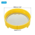 thumbnail image 2 of Uxcell Sprouting Lids, 2 Pcs 86mm Strainer Lids with Stainless Steel Screen, Yellow, 2 of 5