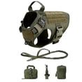 thumbnail image 1 of Nylon Tactical Dog Harness And Leash Set Metal Buckle Big Dog Vest German Shepherd Durable Pet Harness For Small Large Dogs, 1 of 5