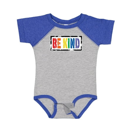 

Inktastic Be Kind Stencil LGBT Rainbow Gift Baby Boy or Baby Girl Bodysuit