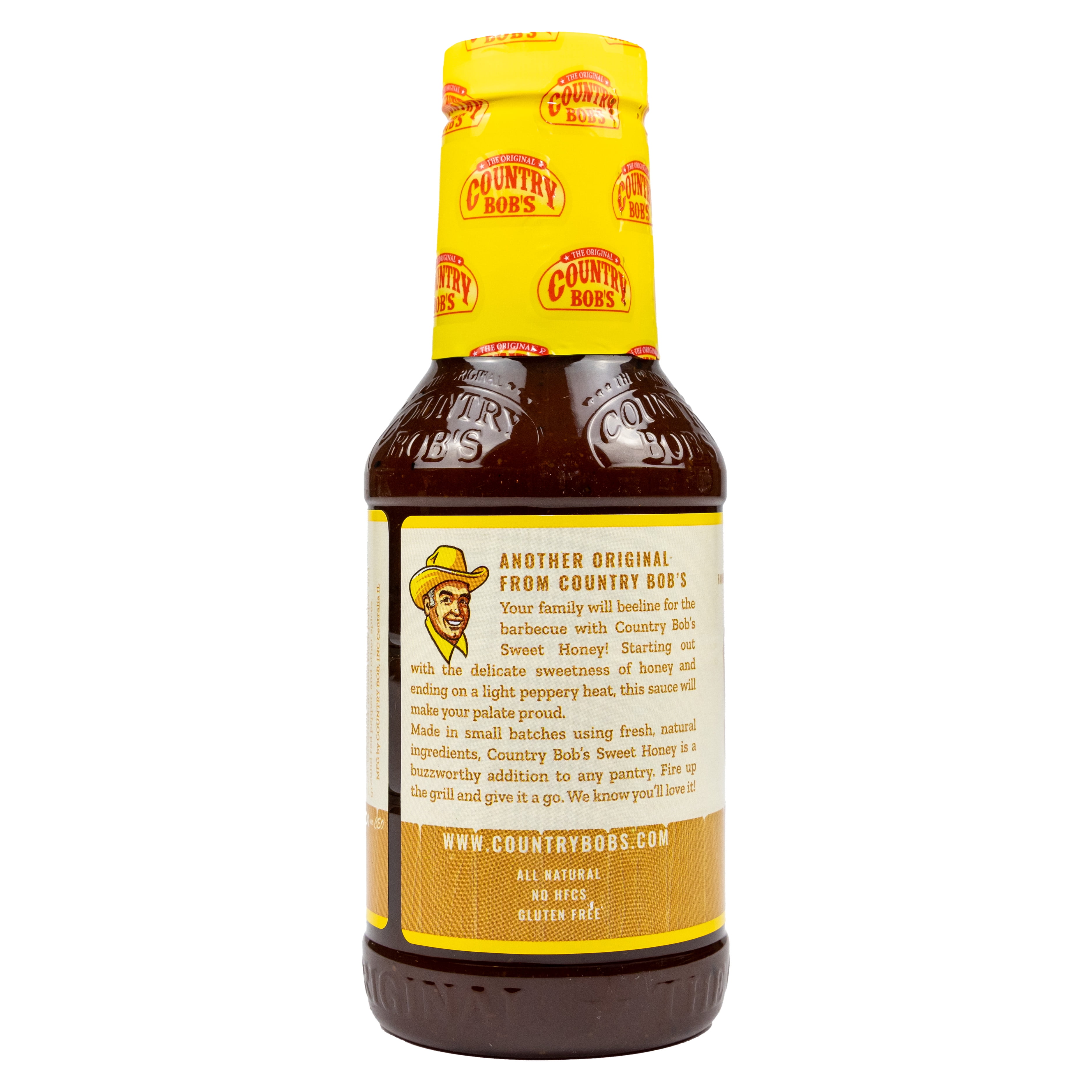 Country Bob's Sweet Honey BBQ Sauce, 18 oz, Gluten-Free Walmart