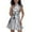 Silver, variant on Women's Sequin Party Dress Metallic Pleated Skirt Outfit for Evening Celebration