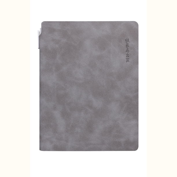 Cuaderno A5 de piel de oveja con bolígrafo | Cubierta de bloc de notas impermeable suave y duradera | Portátil 8.1x6.3 pulgadas | Páginas Blancas | Diario de negocios del estudiante | Diario de
