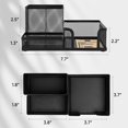 thumbnail image 7 of SHBOTO Mesh Desk Organizer Office Supplies Caddy with Pencil Holder and Storage Baskets for Desktop Accessories, 3 Compartments, Black, 7 of 7