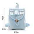 thumbnail image 3 of Transparent Backpack, Vinyl Handbag, Opaque Pvc Shoulder Straps, Multipurpose Clear Tote for Concerts, Festivals, and Travel, Blue Plastic Purse, by FAJHHA, 3 of 8