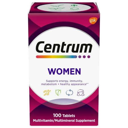 Centrum Multivitamin for Women Multivitamin/Multimineral Supplement With Iron Vitamin D3 - 100 Ct
