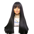thumbnail image 1 of Peluca Negro Total Cabello Liso con Fleco negro Unitalla Lymalimoon PK EXL Negro, 1 of 4