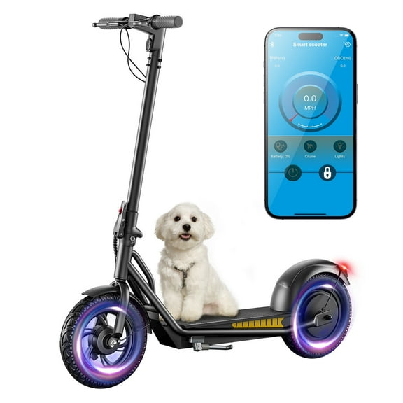 EMOKO A19 500W Foldable Electric Scooter for Adults, 12" Air Tires up to 21 mph and 28 Miles Range