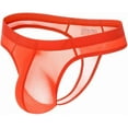 thumbnail image 2 of JOCKMAIL 4PCS/Pack Mens Thongs Underwear JockStrap Mens Bikini Underwear G-string for Men Ice Silk Underwear, 2 of 8