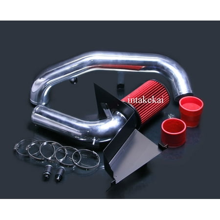 Air Intake Volkswagen Golf 2014 2015 2016 2017 VOLKSWAGEN JETTA PASSAT 1.8 1.8L 2.0 2.0L TURBOCHARGED ENGINE AIR INTAKE KIT + FILTER (RED) ()