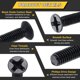 thumbnail image 3 of Kit de Tornillos para Computadora Portátil Uxcell M2 M2.5 M3, 600 Piezas de Tornillos de Cabeza Plana Phillips de Acero Carbono para Reparación DIY de Carcasas de Laptops Universales, Negro, 3 of 7