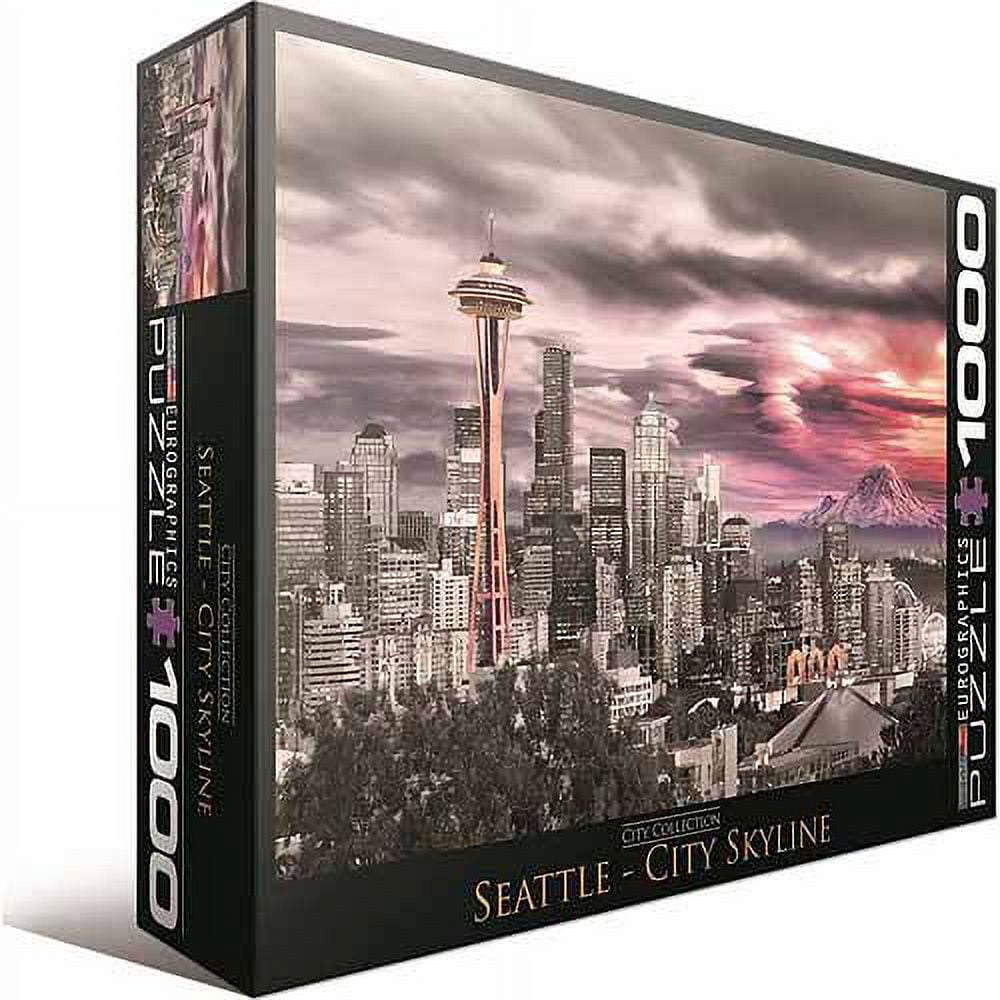 EuroGraphics Seattle City Skyline Jigsaw Puzzle – 1000 Pieces, Iconic Landmark & Waterfront Artwork