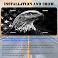 thumbnail image 3 of 1 Pcs 2D Flat License Plate Covers & Frames, Head of American For Decorative Front, Waterproof For Decoration Aluminum License Plate Covers & Frames Cover For Men Women, 12" X 6", 3 of 7