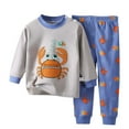 thumbnail image 5 of Quealent Boys Pajamas 100% Cotton Pjs Toddler 2 Piece Sleepwear Kids Winter Clothes Set 3t-10t (Grey, 3-4 Years), 5 of 5