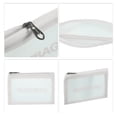 thumbnail image 3 of Ofertas Únicas 1 Pc Bolsa de Maquillaje Plana Transparente y Portátil para Vacaciones, Camping, Viajes, Gimnasio de Cuero PU Blanco, 3 of 4