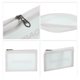 thumbnail image 3 of Ofertas Únicas 1 Pc Bolsa de Maquillaje Plana Transparente y Portátil para Vacaciones, Camping, Viajes, Gimnasio de Cuero PU Blanco, 3 of 4